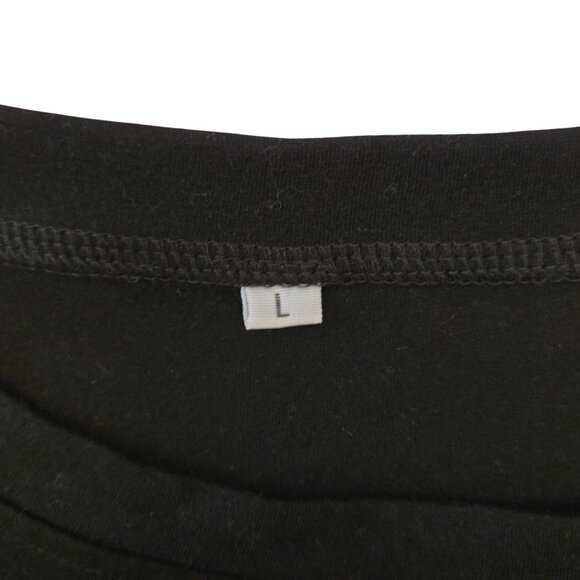 Women's Take Me Back To The 90s Graphic Black T-Shirt Retro Roller Skate Tee- L - Picture 3 of 7